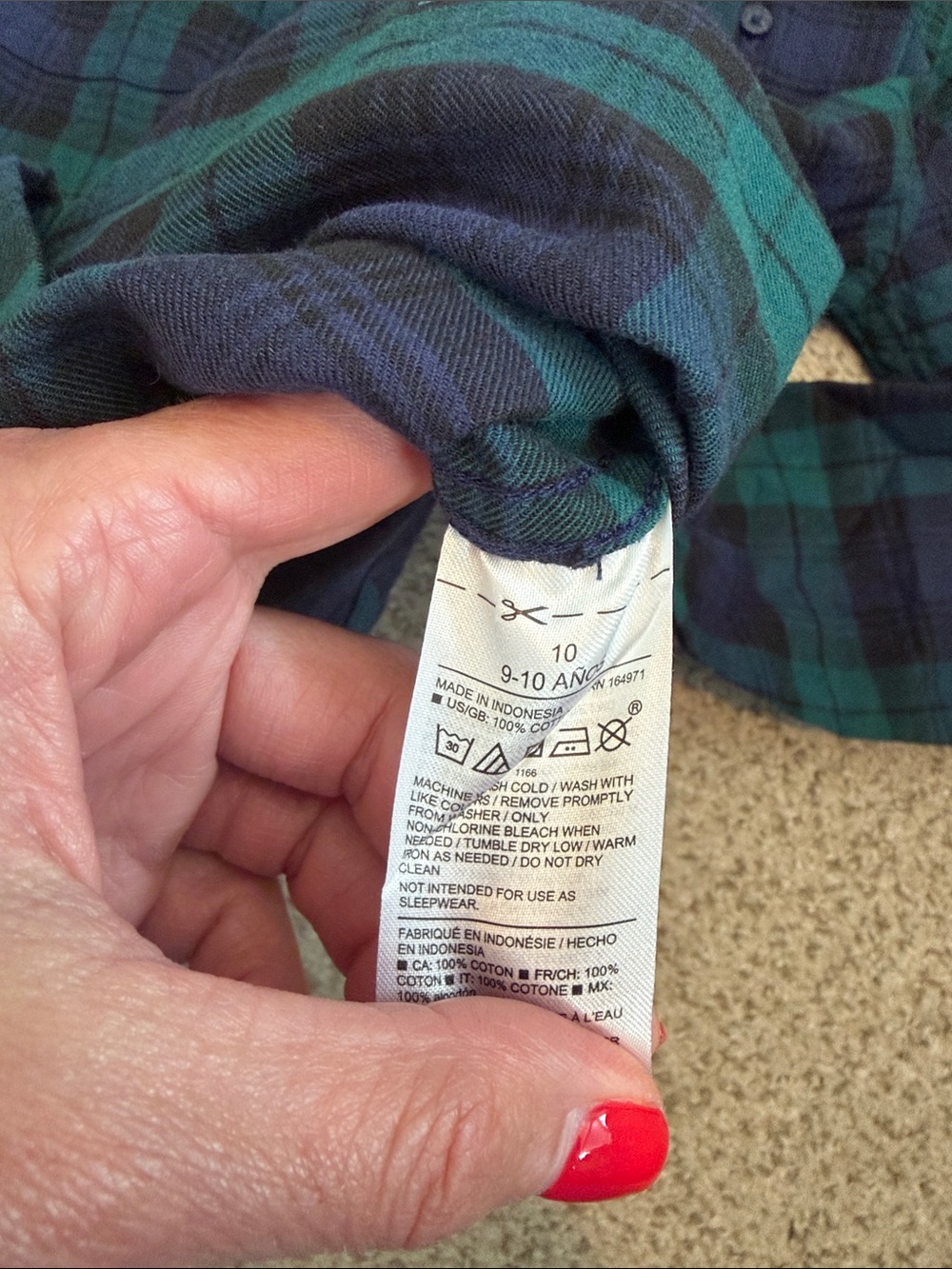 NWT Janie & Jack Blackwatch Plaid Button-Down Shirt, 10 - Picture 7 of 8